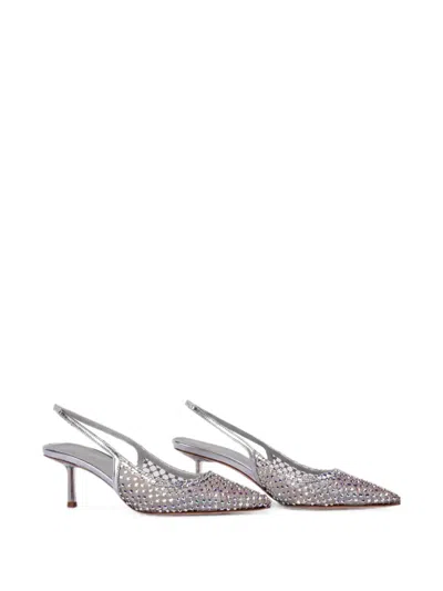 Le Silla Crystal-embellished Mesh Sandals In Multi