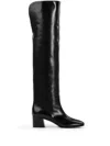 Le Silla Danielle Over-the-knee Leather Boots In Black