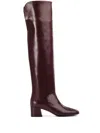 Le Silla Danielle Over-the-knee Leather Boots In Red