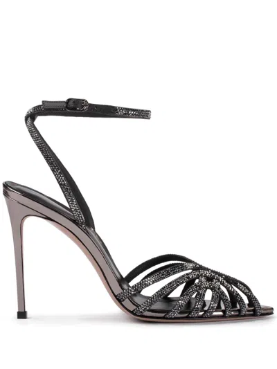LE SILLA DIVINA 105MM CRYSTAL-EMBELLISHED SANDALS