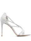 Le Silla Divina Glitter-effect Sandals In Grey