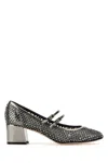 Le Silla Grey Heel Shoes In Peltro