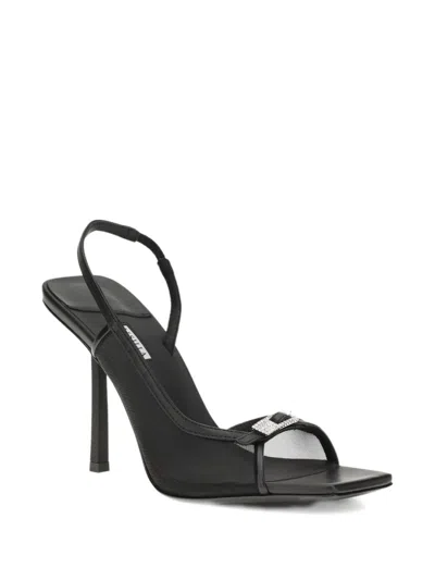 Le Silla Embellished Mesh Sandals In Black