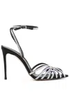 Le Silla Embrace 105mm Crystal-embellished Sandals In Black