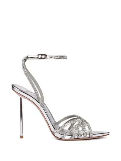 Le Silla Embrace Heeled Sandals In Silver