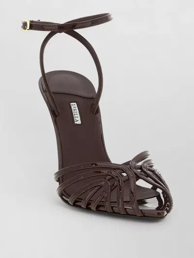 Le Silla Leather Embrace Sandals In Brown