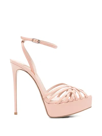 Le Silla Embrace Platform Caged Sandals In Pink