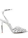 Le Silla Embrace Sandals 110mm In Silver