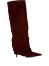 Le Silla Esther Slouchy Leather Boots In Red
