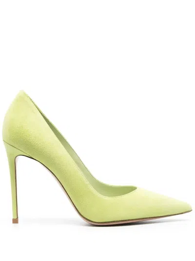 Le Silla Eva 105mm Suede Pumps In Green