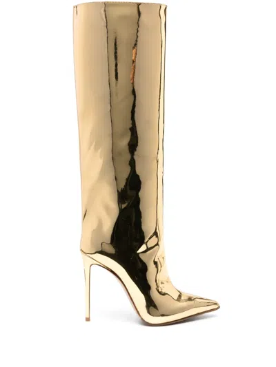 Le Silla Eva 115mm Metallic Boots In Gold
