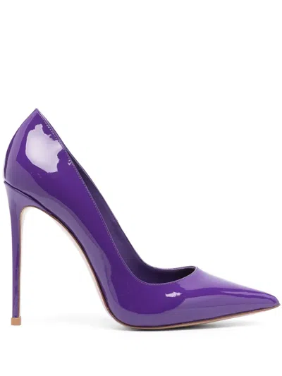 Le Silla Eva 105mm Pointed-toe Pumps In Purple