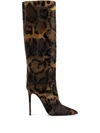 Le Silla Eva 120mm Boots In Animal Print