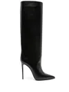 Le Silla Eva 120mm Knee-length Leather Boots In Schwarz