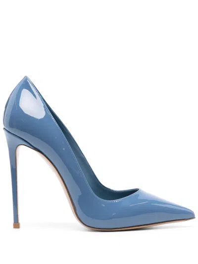 Le Silla Eva 120mm Leather Pumps In Blue