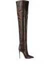 Le Silla Eva 120mm Thigh-high Leather Boots In 褐色