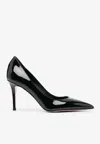 Le Silla Eva 80mm Patent Leather Pumps In Black