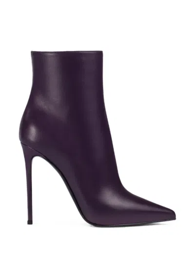 Le Silla Eva Pointed-toe Ankle Boots In Purple