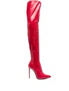 Le Silla Eva Thigh-high Stiletto Boots In Red
