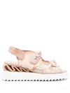 Le Silla Gem-embellished Laced Sandals In Pink