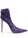 Le Silla Gilda 115mm Mesh Ankle Boots In Purple