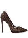 Le Silla Gilda 120mm Rhinestone-embellished Pumps In Brown