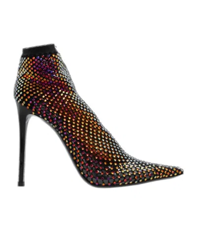 Le Silla Gilda 125mm Crystal-embellished Boots In Multi