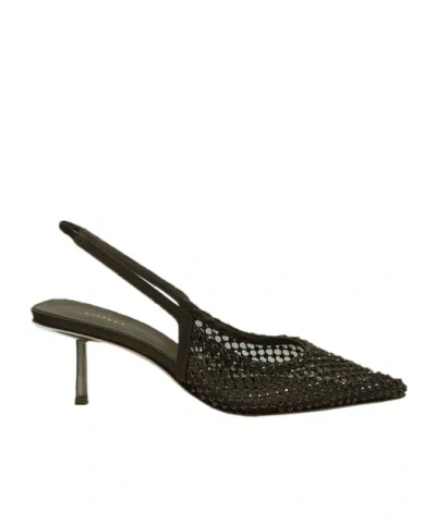 Le Silla Gilda 60mm Embellished Slingback Pumps In Black