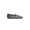 Le Silla Gilda Crystal-embellished Ballerina Shoes In Blue