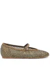 Le Silla Embellished Round Toe Ballerina Flats In 褐色
