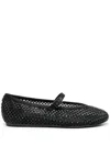 Le Silla 'gilda' Round Toe Embellished Ballet Flats In Black