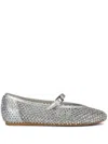 Le Silla Gilda Crystal-embellished Ballet Flats In Silver