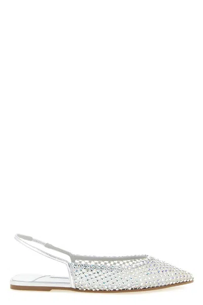 Le Silla 'gilda' Ballet Flats In Silver