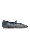 Le Silla Gilda Crystal-embellished Ballerina Shoes In Black