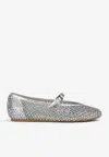 Le Silla Gilda Crystal-embellished Ballet Flats In Silver