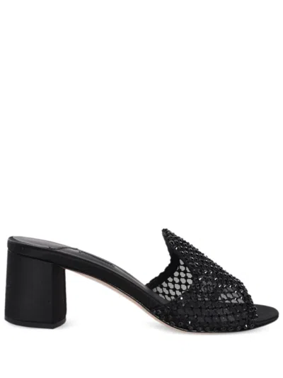 Le Silla Gilda Crystal-embellished Sandals In Black