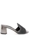 Le Silla Gilda Crystal-embellished Sandals In Silver