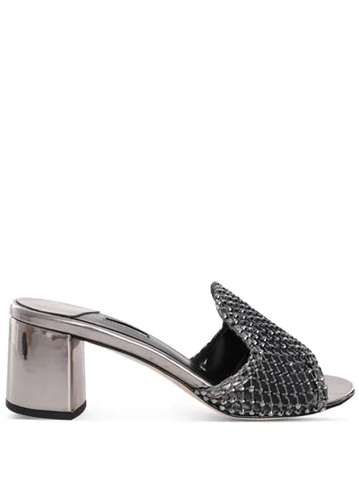 Le Silla Gilda Crystal-embellished Sandals In Silver