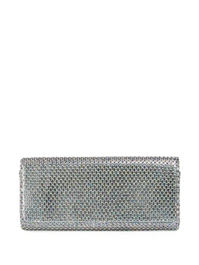Le Silla 길다 크리스털 장식 클러치 In Silver