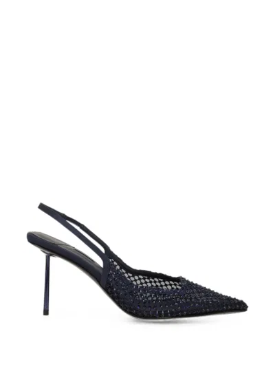Le Silla Gilda Crystal-embellished Mesh Pumps In Blue
