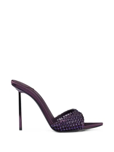 Le Silla Gilda Crystal-embellished Sandals In Purple