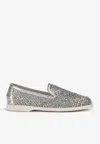 Le Silla Gilda Fishnet Crystal Loafers