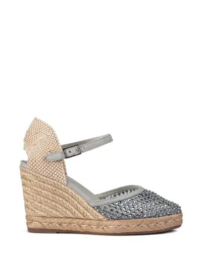 Le Silla Gilda Heeled Espadrilles In Gray