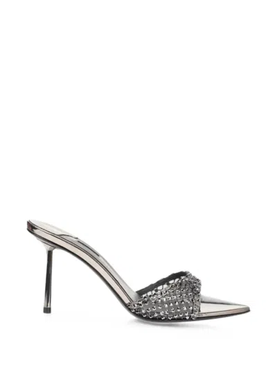 Le Silla Gilda Heeled Sandals In Silver