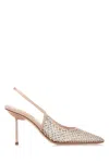 Le Silla Gilda 100 Crystal Mesh Slingback Pumps