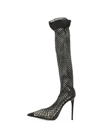 Pre-owned Le Silla Gilda Pointed-toe Boots In Black