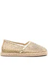 Le Silla Gilda Rhinestone-embellished Espadrilles In Gold