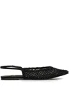 Le Silla Gilda Rhinestone-embellished Flat Pumps In Black