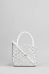 Le Silla Gilda Shoulder Bag In White Satin In White