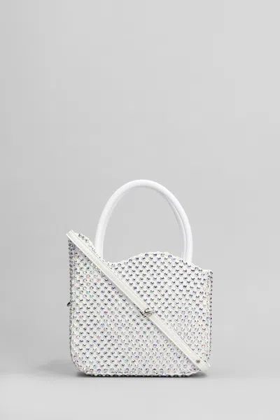 Le Silla Gilda Shoulder Bag In White Satin